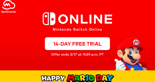 Get a FREE 14-Day Free Trial Membership for Nintendo Switch Online
