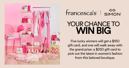 Simon x Francesca’s Sweepstakes